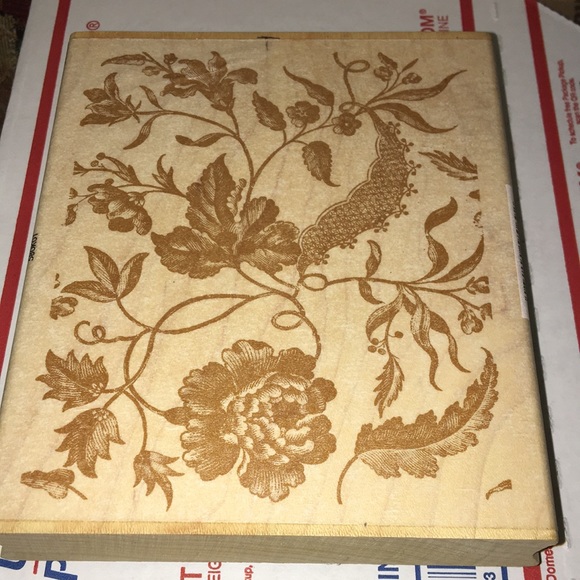 VTG Unused Anna Griffin Night Media Stamp 5”x4”x1” Ivy, Leaves & Flowers - Picture 1 of 4